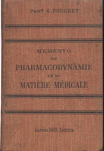 Mémento de pharmacodynamie et de matière médicale