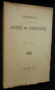 Journal de la société des Africanistes. Tome V. Fascicule II