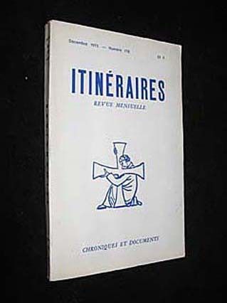 Itinéraires, n° 178, décembre 1973