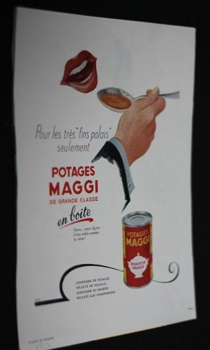 Lot de trois publicités : Weiss, Maggi, Lefèvre-Utile