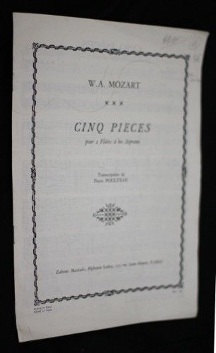 Cinq pièces pour 2 flûtes à bec Soprano (Mozart)