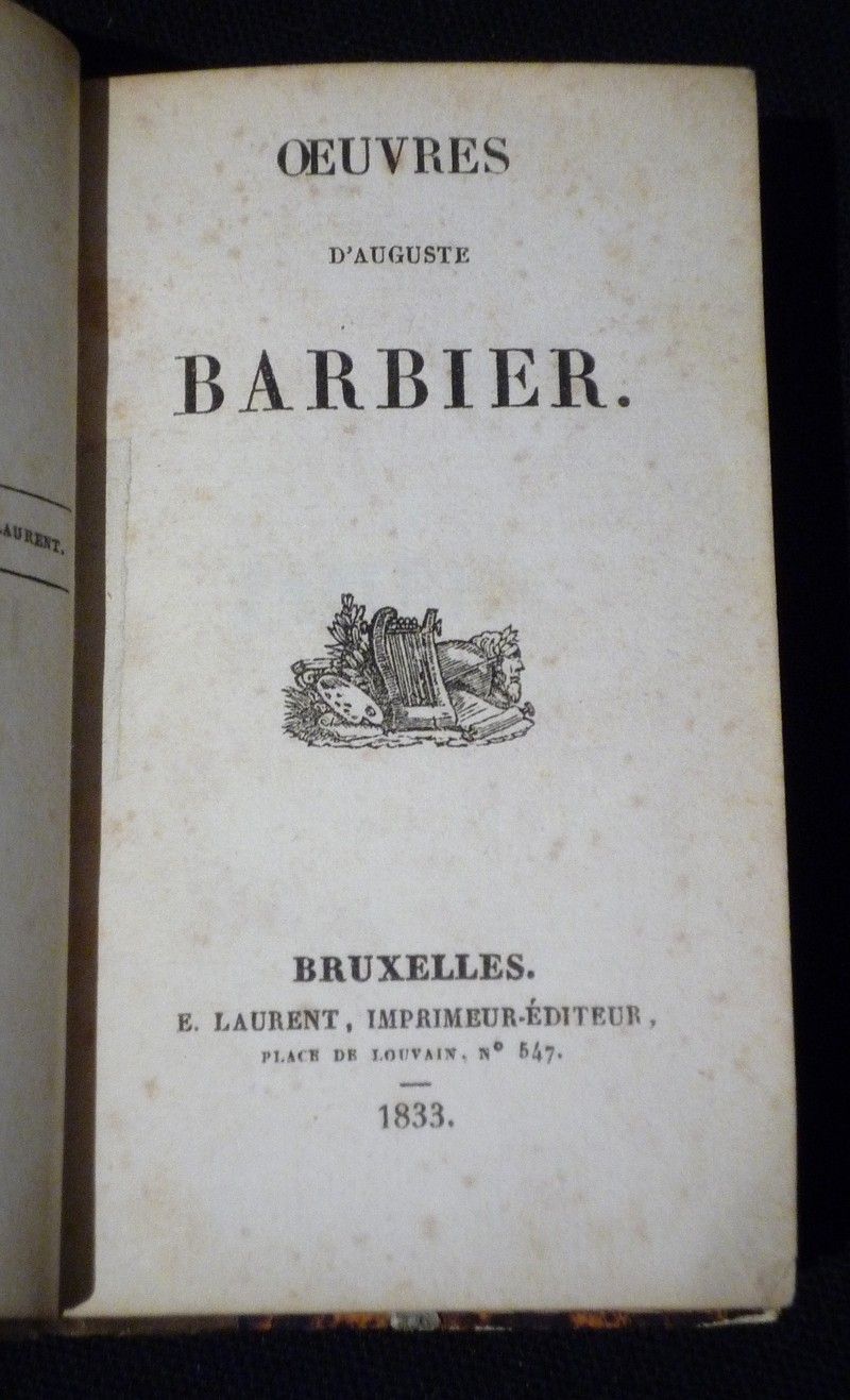 Oeuvres d'Auguste Barbier : Iambes. Il pianto