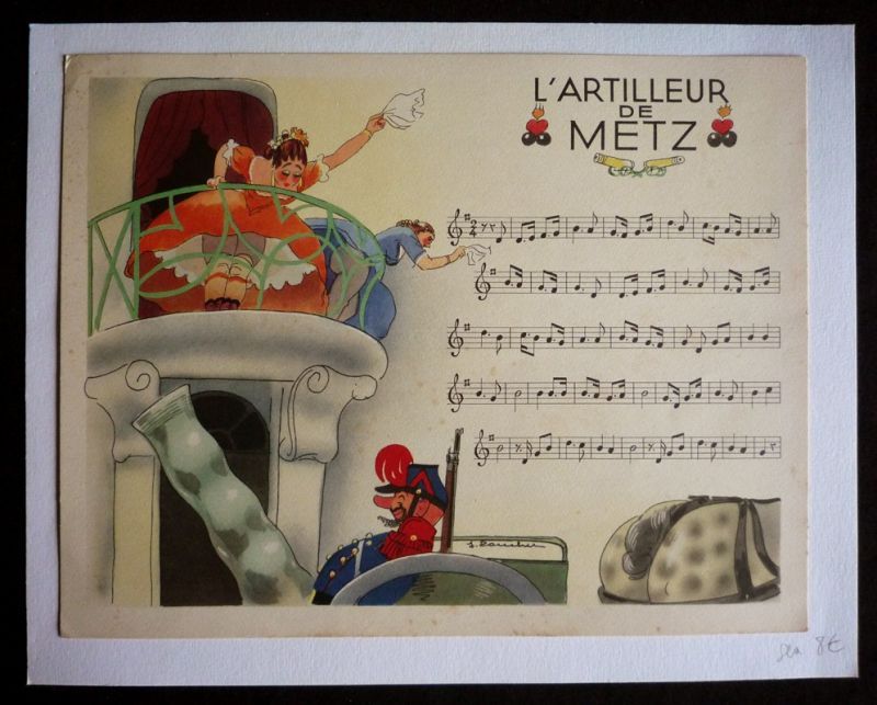 Chanson de salle de garde : L'Artilleur de Metz (illustrée par Touchet)