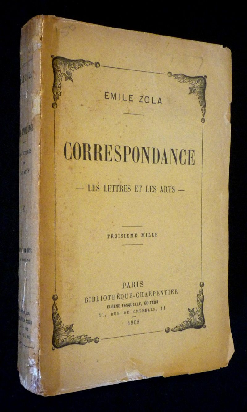 Correspondance : les lettres et les arts