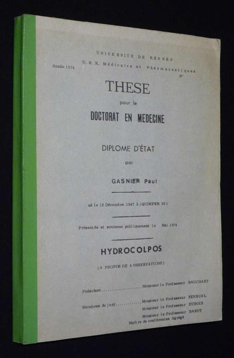 Hydrocolpos (à propos de 9 observations)