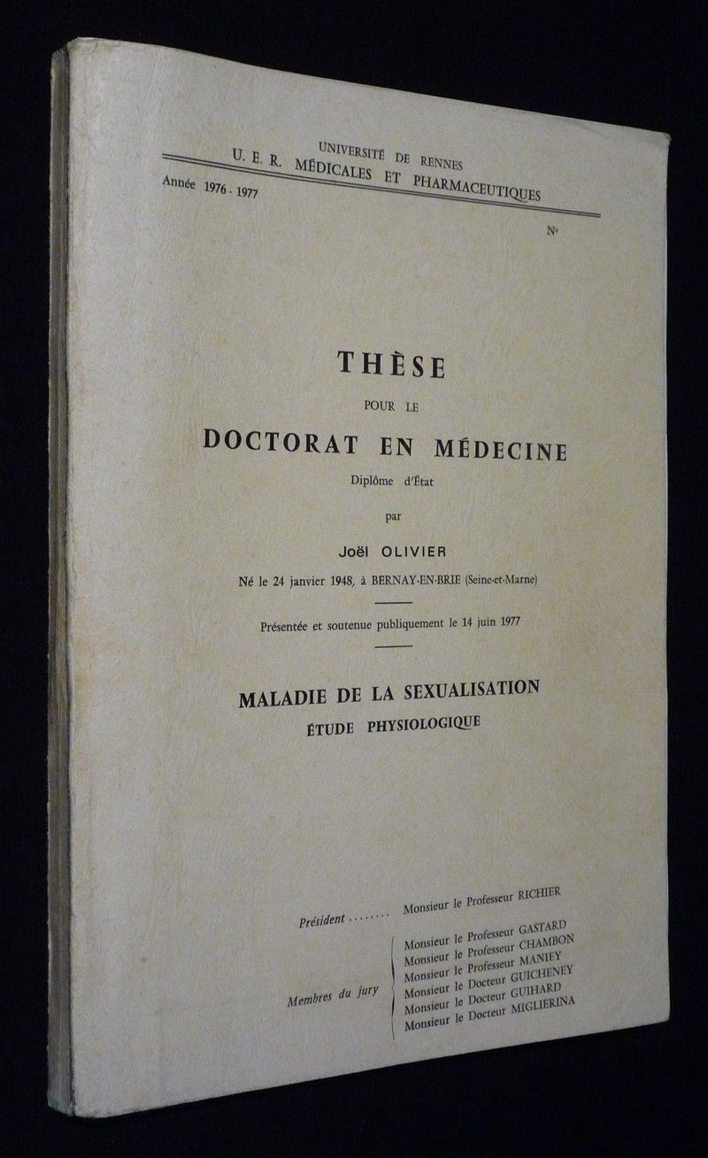 Maladie de la sexualisation : étude physiologique