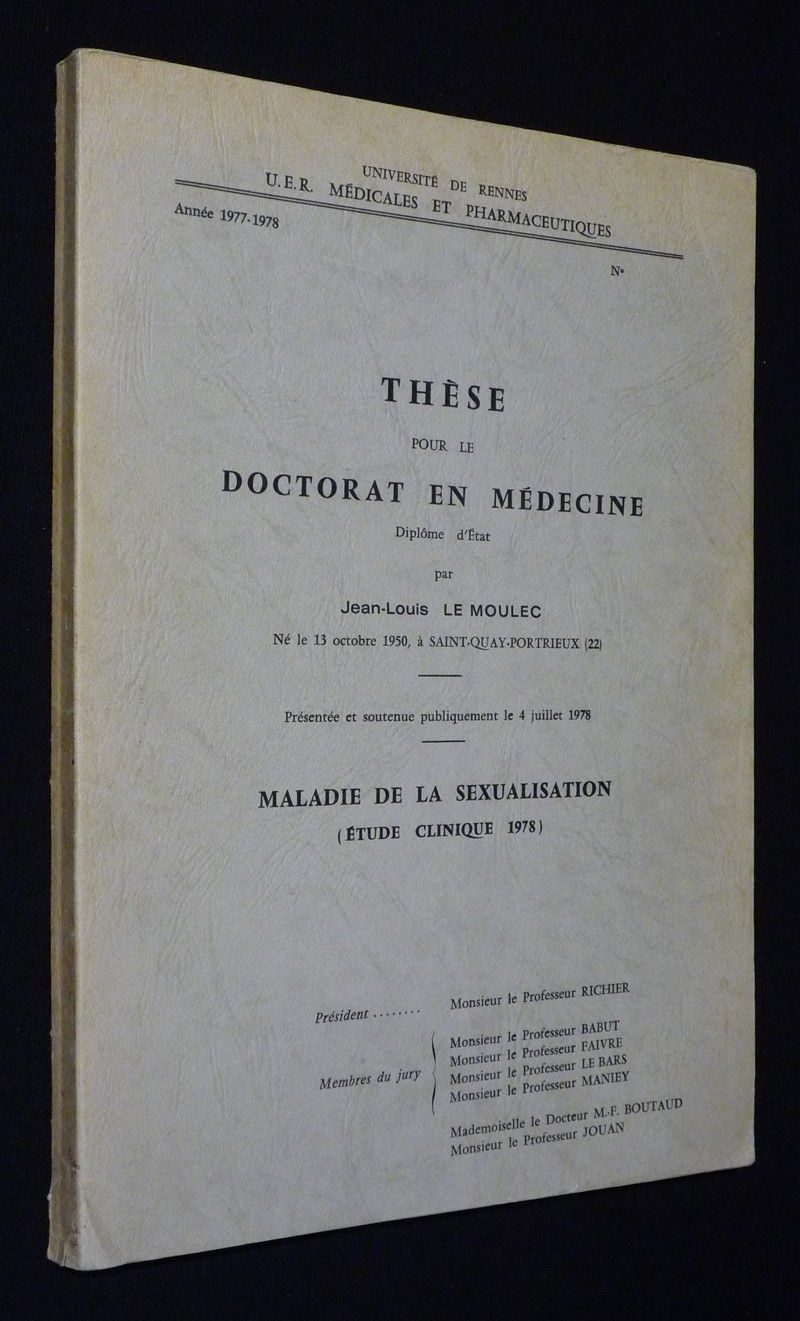 Maladie de la sexualisation (étude clinique 1978)