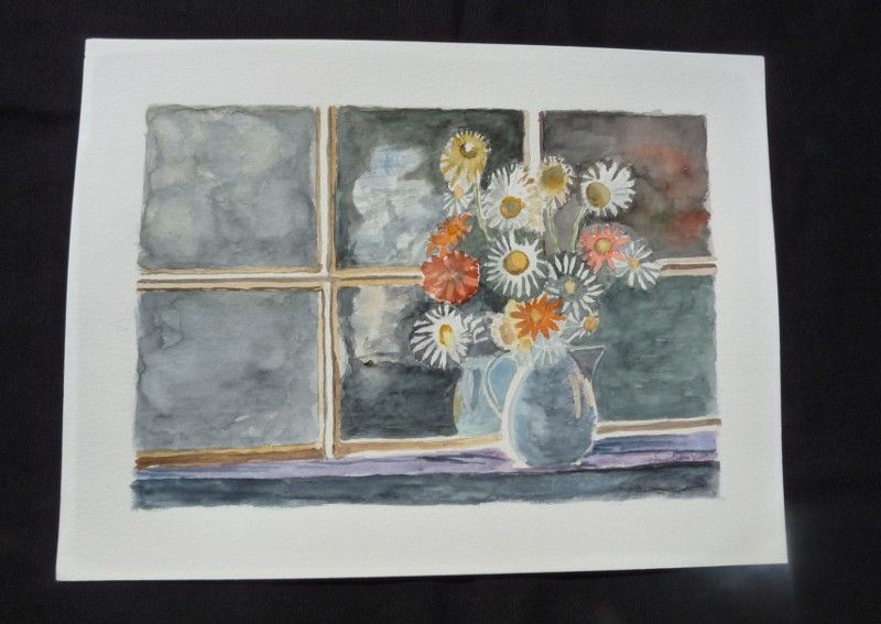 Aquarelle originale de Vaubourg : Un bouquet