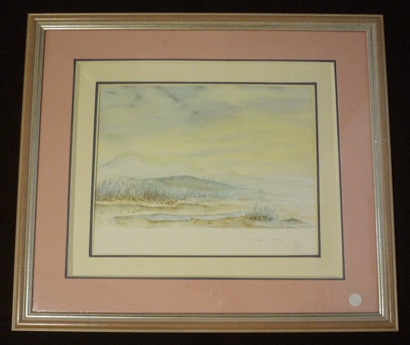 Aquarelle originale de Vincent Toullec : Mirage (encadré)