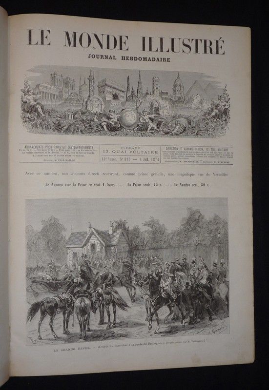 Le Monde Illustré (Tome XXXV, 2e semestre 1874)