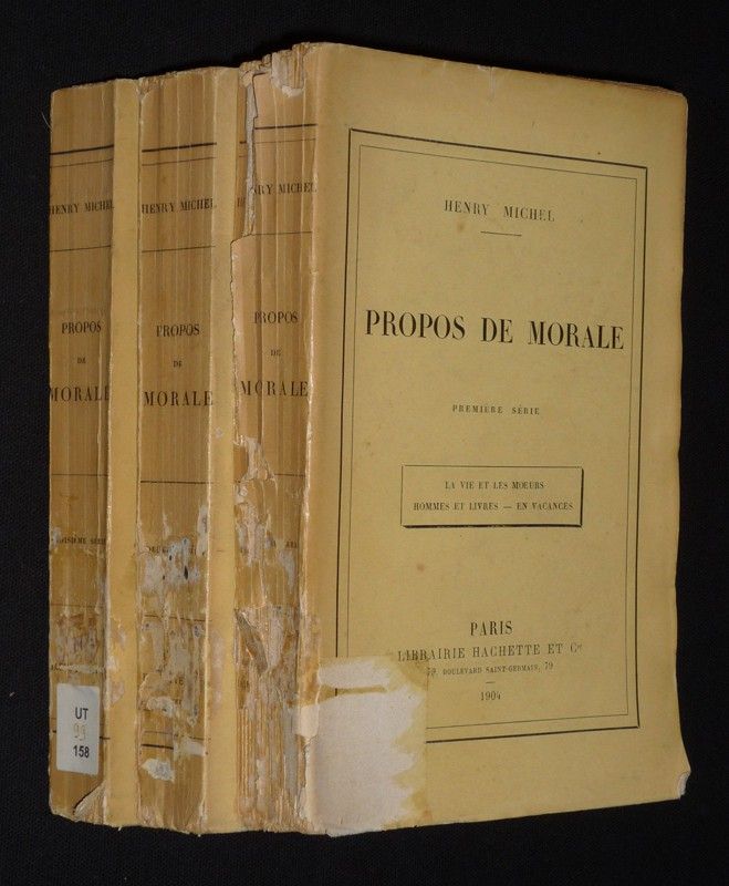 Propos de morale (3 volumes - 1e, 2e et 3e séries)