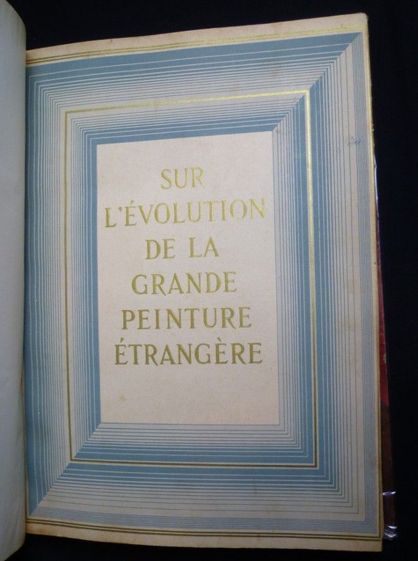 Sur l'évolution de la grande peinture étrangère