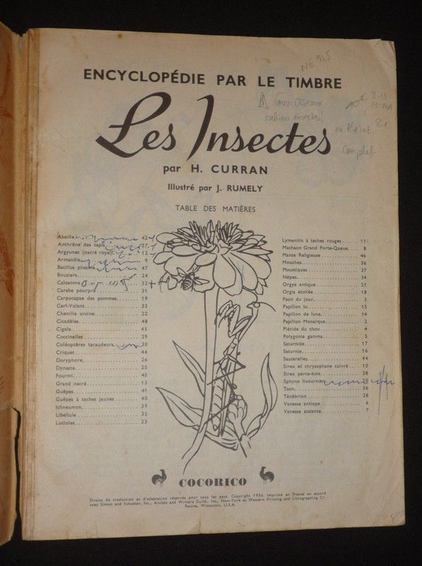 L'Encyclopédie par le timbre (n°6) : Les Insectes