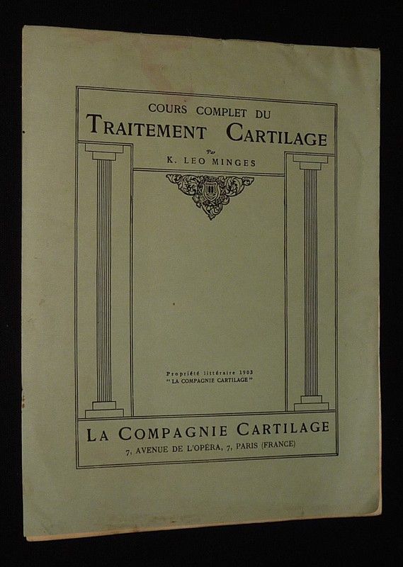 Cours complet du Traitement Cartilage