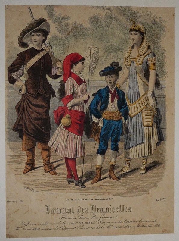 Gravure de mode XIXe siècle tirée du 