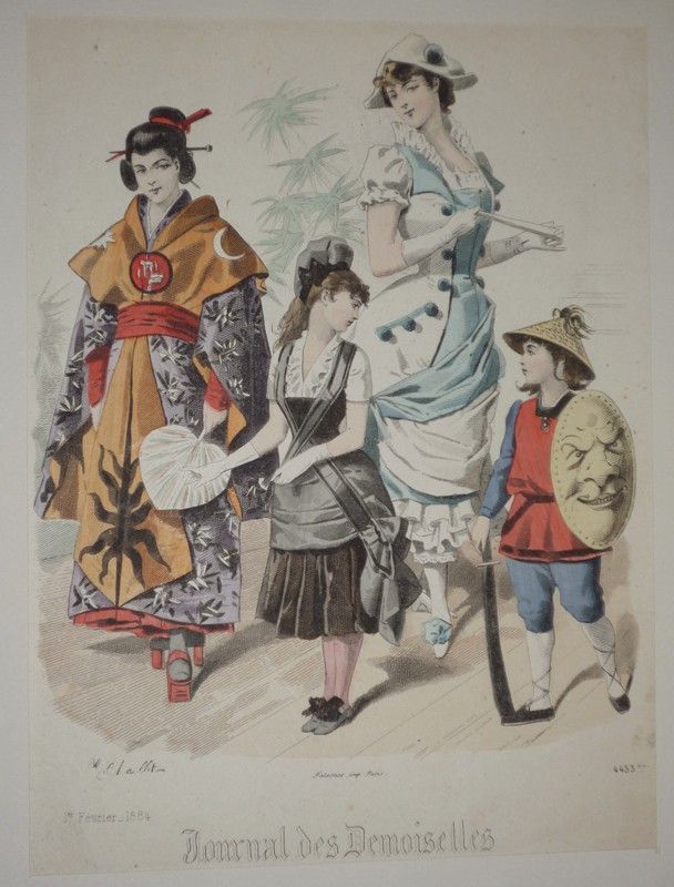 Gravure de mode XIXe siècle tirée du 