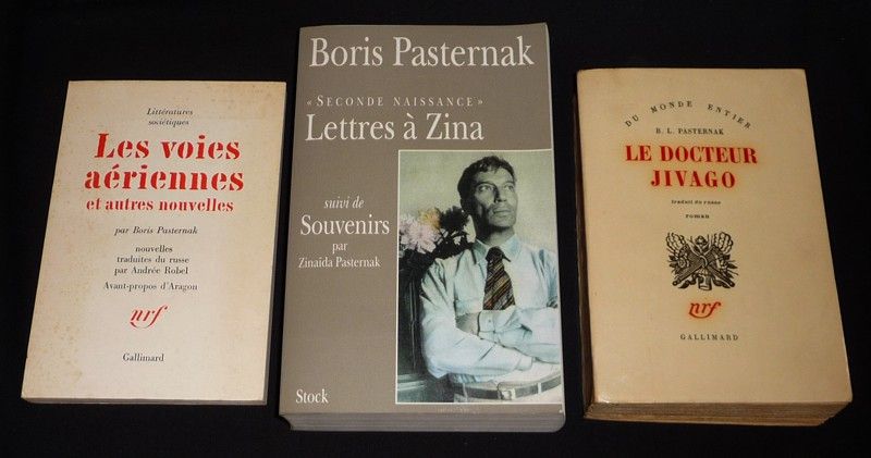 Lot de 3 ouvrages de Boris Pasternak : Les Voies aériennes et autres nouvelles - Le Docteur Jivago - 