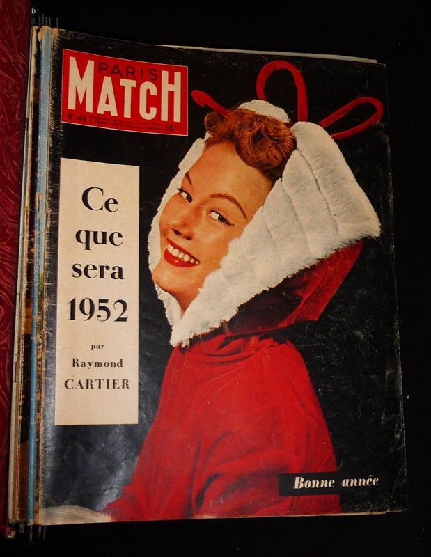 Paris Match, du n°166 au n°173, année 1952 complète (2 volumes)