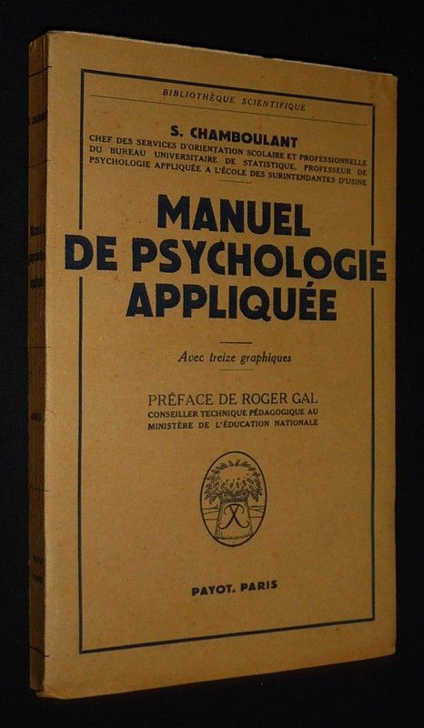 Manuel de psychologie appliquée