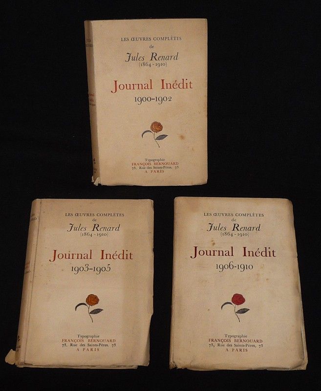 Les Oeuvres complètes de Jules Renard : Journal inédit, Tomes 3 à 5 (3 volumes)