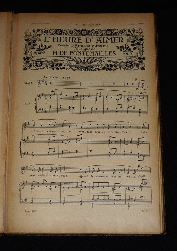 L'Illustration : Supplément musical, années 1898 à 1903 (6 volumes)