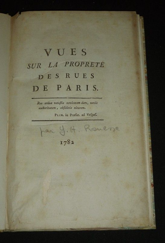 Vues sur la propreté des rues de Paris