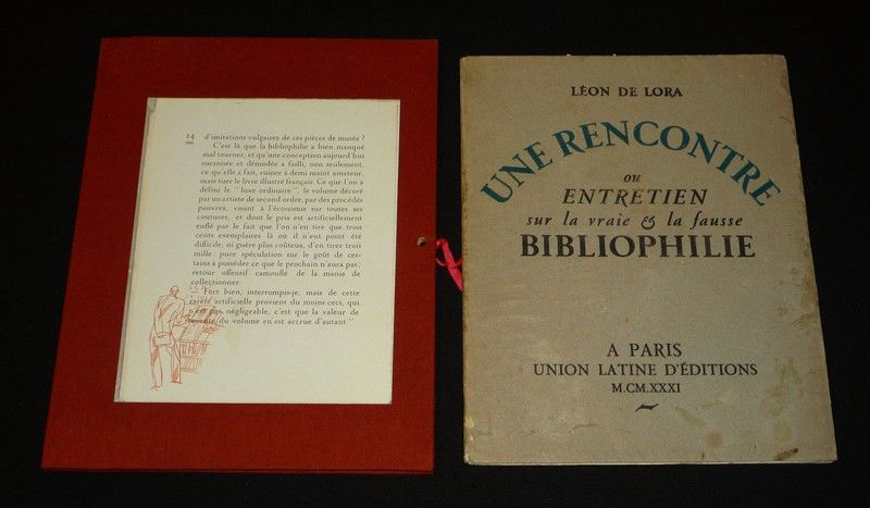 Une rencontre ou entretien sur la vraie et la fausse bibliophilie