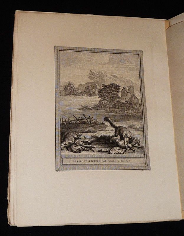 Fables de La Fontaine, avec les figures d'Oudry (réimpression de l'édition Desaint et Saillant, 1755) (4 volumes)