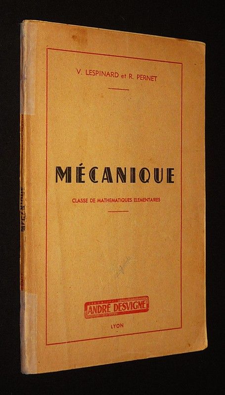 Mécanique (Classe de mathématiques élémentaires)