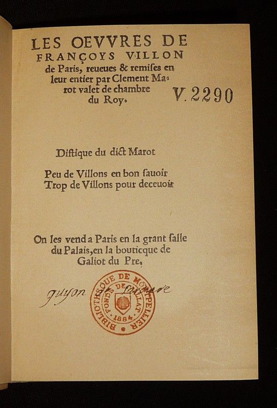 Les Deux Testaments de François Villon