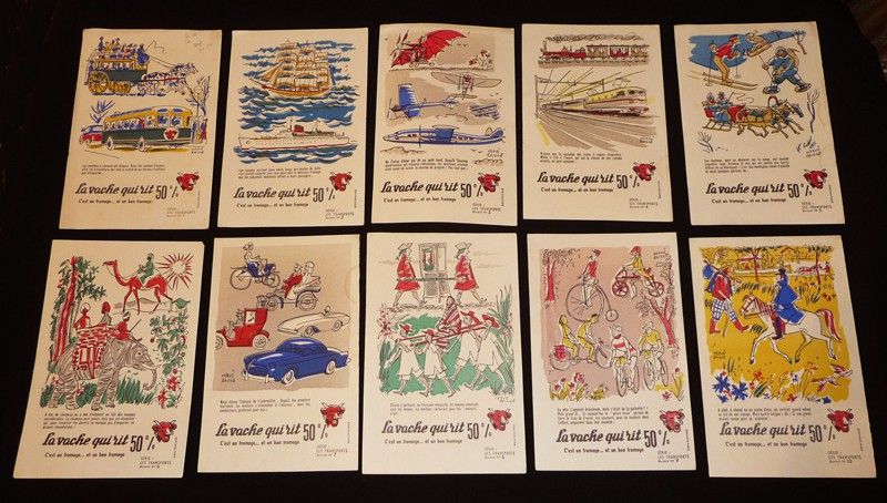 Lot de 10 buvards publicitaires 