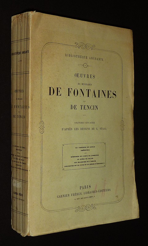 Oeuvres de Mesdames de Fontaines de mesdames et de Tencin