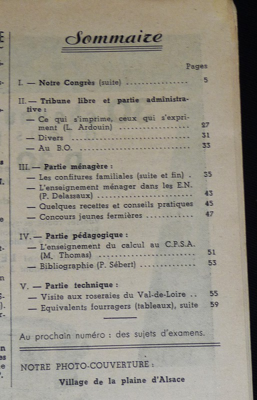 Education rurale (11e année - n°2, novembre 1957)