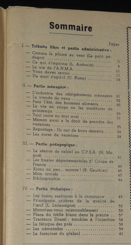 Education rurale (15e année - n°140, juillet-août-septembre 1961)