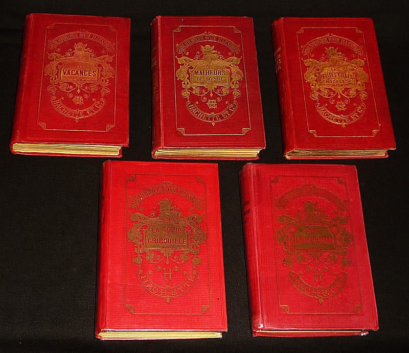 Oeuvres de la Comtesse de Ségur (20 volumes, série complète dans le cartonnage de la Bibliothèque Rose)