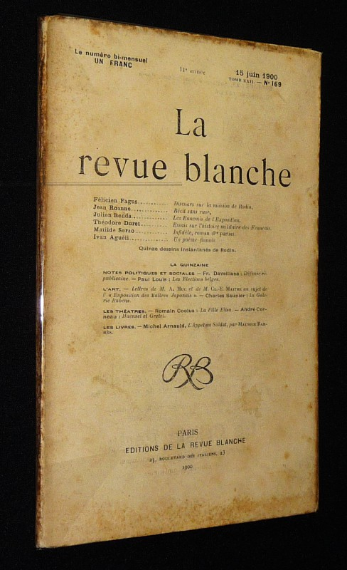 La revue blanche, tome XXII, n°169