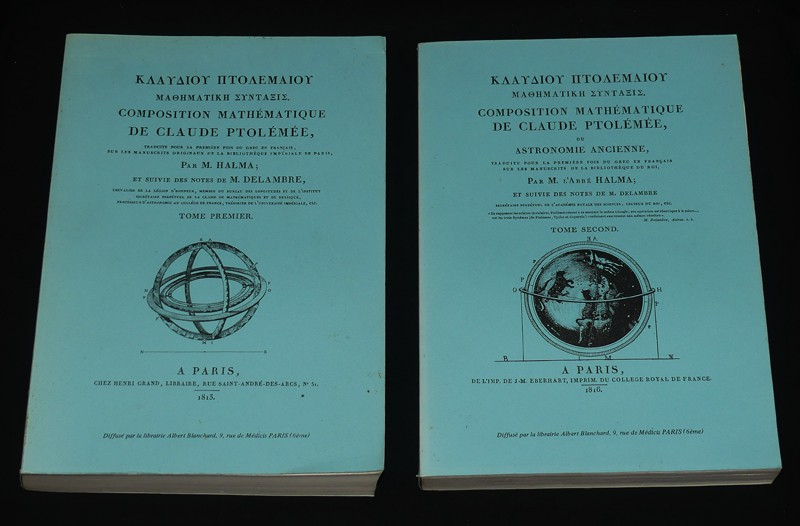 Composition mathématique de Claude Ptolémée (2 volumes)