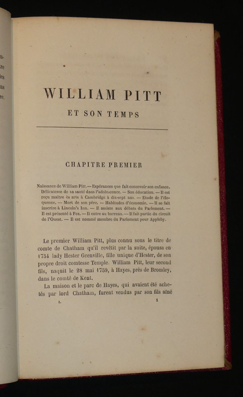 William Pitt et son temps (4 volumes)