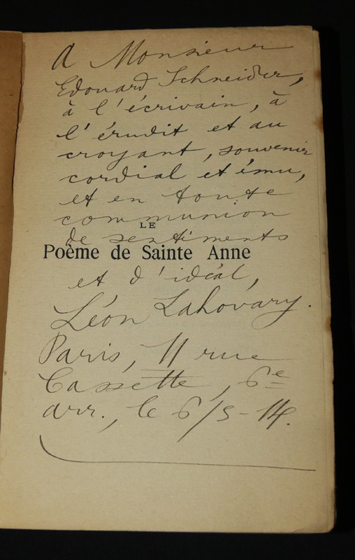 Le Poème de Sainte Anne