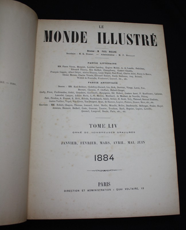 Le monde illustré, journal hebdomadaire, 1884, tomes LIV et LV, année complète