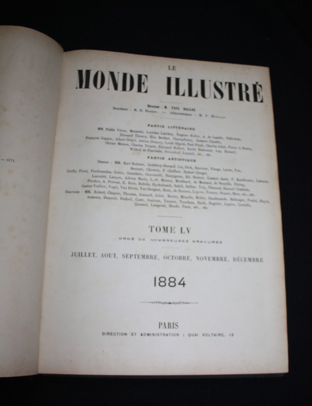 Le monde illustré, journal hebdomadaire, 1884, tomes LIV et LV, année complète