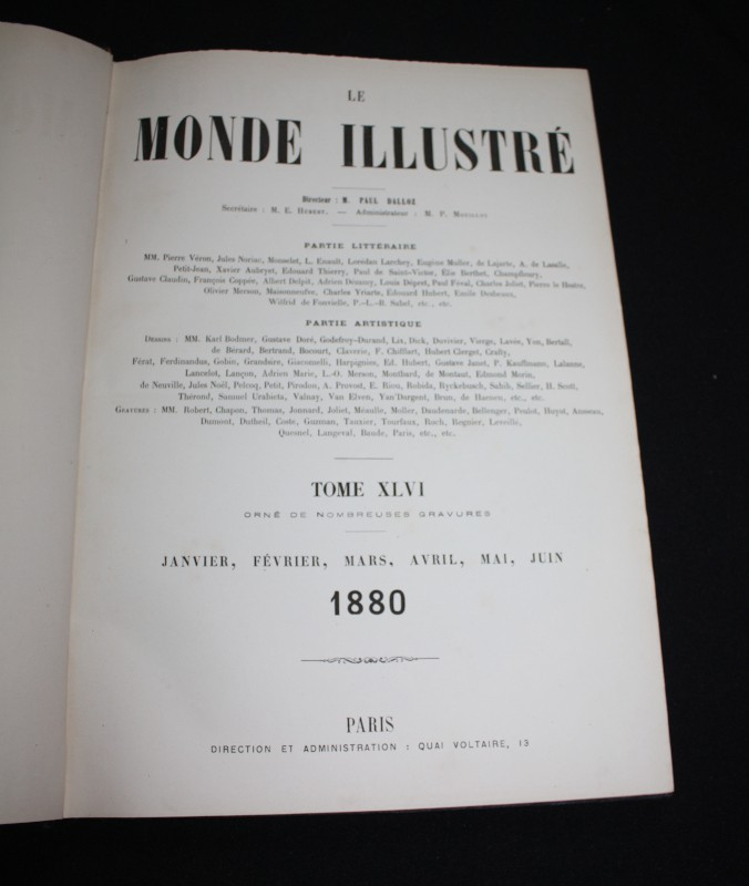 Le monde illustré, journal hebdomadaire, 1880, tome XLVI, premier semestre seul