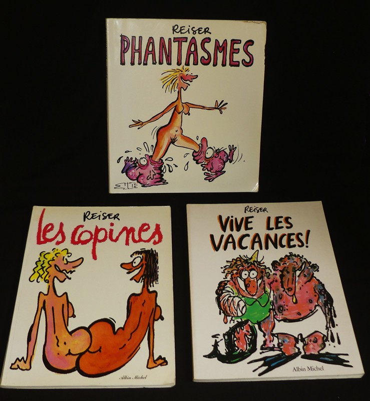 Lot de 10 albums de Reiser : Ils sont moches - Vive les femmes - Gros dégueulasse - On vit une époque formidable - La Vie des bêtes - La vie au grand air - Mon papa - Les Copines - Vive les vacances - Phantasmes