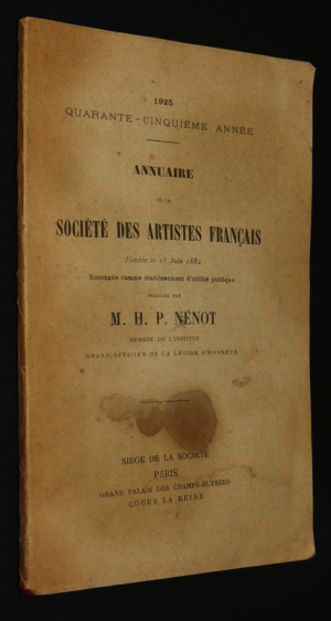 Annuaire de la Société des artistes français, 45e année, 1925