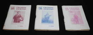 Lot de 3 recueils de "Chansons anciennes"