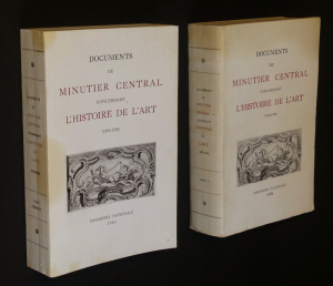 Documents du minutier central concernant l'histoire de l'art (1700-1750) (2 volumes)