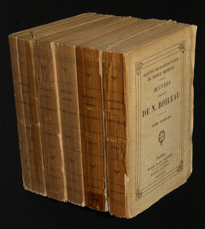 Oeuvres complètes de N. Boileau (5 volumes)