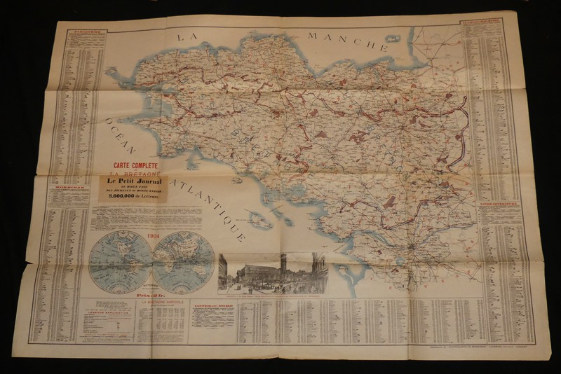 Carte complète de la Bretagne (Le Petit Journal, c. 1904)