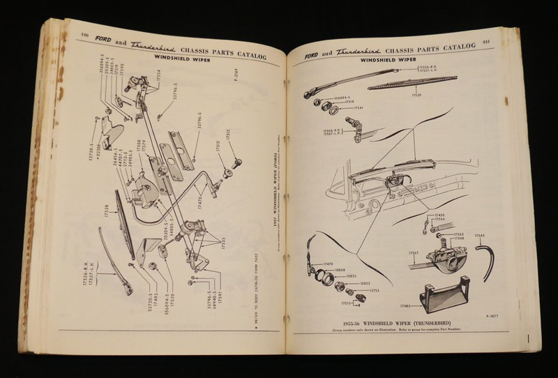 1955-56-57 Ford and Thunderbird: Chassis Parts and Accessories Catalog - Form 7516, September 1956