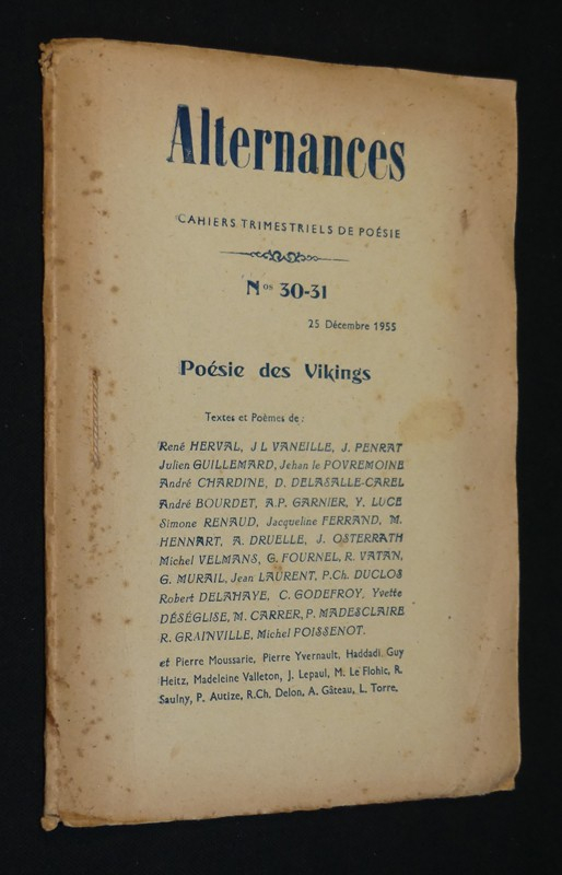 Alternances (n°30-31, 25 décembre 1955) : Poésie des Vikings